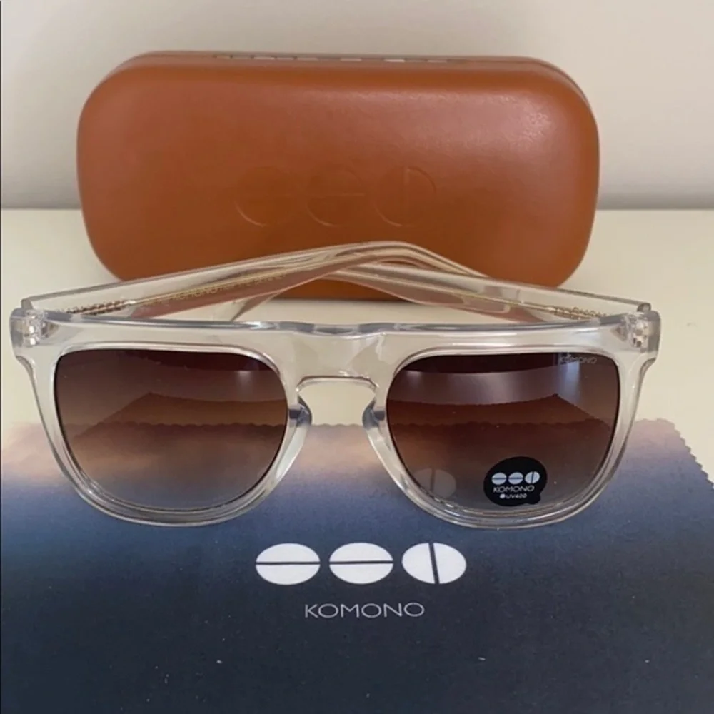 Komono Sunglasses NEW The Bennet Clear square - Picture 4 of 16